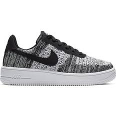 Gummi Løbesko Børnesko NIKE Air Force Flyknit 2.0 GS - Black/Pure Platinum/White