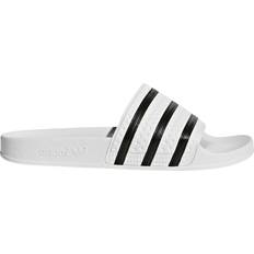 Nainen - Valkoinen Tossut ja Sandaalit Adidas Adilette - White/Core Black/White