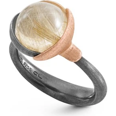 Ole Lynggaard Lotus Ring 2 - Silver/Gold/Rose Gold/Rutile Quartz
