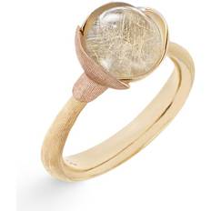 Roséguld Ringar Ole Lynggaard Lotus Ring 1 - Gold/Rose Gold/Rutile Quartz