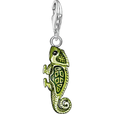 Green Charms & Pendants Thomas Sabo Charm Club Chameleon Charm - Silver/Green