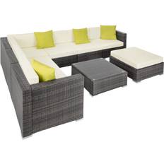 tectake 403838 Loungesæt, 1 borde inkl. 6 sofaer