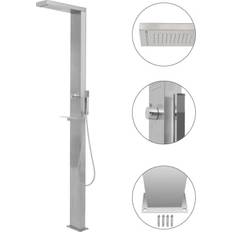 Utedusch vidaXL Square (48200) Krom