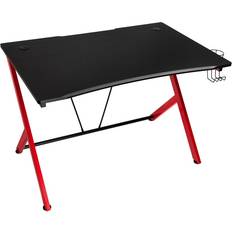 Nitro Concepts D12 Gaming Desk - Black/Red, 1160x760x750mm