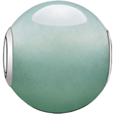 Aventurin Berlocker & Hängen Thomas Sabo Karma Bead Charm - Silver/Green