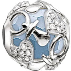 Kalsedoni Riipuksia ja Riipuksia Thomas Sabo Happy Baby Boy Bead Charm - Silver/White/Light Blue