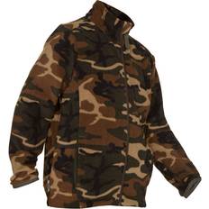 Bruin - Jacht Kleding SOLOGNAC Warme Fleece Jas Voor De Jacht - Camouflage Groen/Bruin