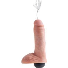 Suihkuttava Dildo Dildot Pipedream King Cock Aidonkaltainen Ejakuloiva Dildo 20 cm Vaalea iho