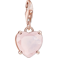 Thomas Sabo Charm Club Heart Charm Pendant - Rose Gold/Quartz