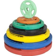 Gorilla Sports Halterschijf 20 kg Gripper Gietijzer rubber coating 50 mm