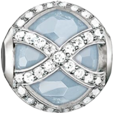 Akvamarin Charms & Vedhæng Thomas Sabo Karma Maharani Bead Charm - Silver/Blue