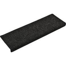 Monochrome Stair Carpets vidaXL 134564 15-Pack Black cm