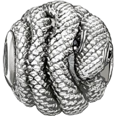 Thomas Sabo Snake Bead Charm - Silver/Black