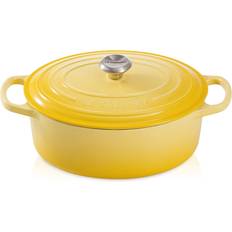 Gelb Töpfe & Pfannen Le Creuset Soleil Signature Cast Iron Oval med lock 6.3 L