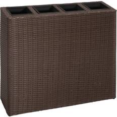 Plantekasse sort rattan vidaXL Flower Pot Rattan Elongated Plantekasse