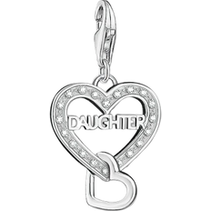 Thomas Sabo Charm Club Daughter Charm Pendant - Silver/White