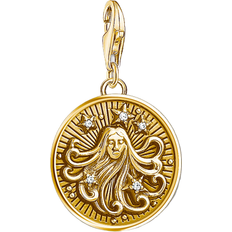 Thomas Sabo Charm Club Zodiac Sign Virgo Charm Pendant - Gold/White