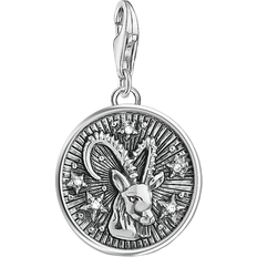 Thomas Sabo Charm Club Zodiac Sign Capricorn Charm Pendant - Silver/White