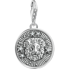 Thomas Sabo Charm Club Zodiac Sign Leo Charm Pendant - Silver/White