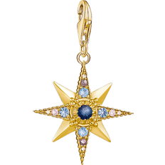 Thomas Sabo Charm Club Royalty Star Charm Pendant - Gold/Blue