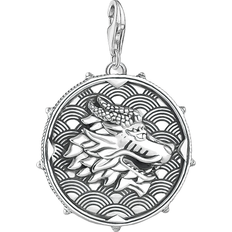 Herren - Mit Verschluss Charms & Anhänger Thomas Sabo Charm Club Tray Dragon & Tiger Charm Pendant - Silver