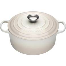 Weiß Töpfe Le Creuset Signature mit Klappe 4.2 L 24 cm