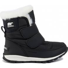 Sorel Children's Whitney Velcro Strap Boot - Black/Sea Salt