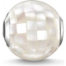 Pärlemor Berlocker & Hängen Thomas Sabo White Bead Charm - Silver/Mother of Pearl