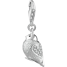 Thomas Sabo Bird Charm - Silver/Black/White