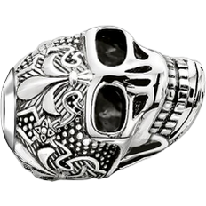 Herren Charms & Anhänger Thomas Sabo Skull Lily Bead Charm - Silver