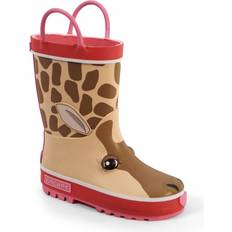 Beige Gummistövlar Barnskor Vincent Wellingtons - Giraff Pink