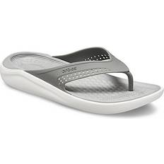 Crocs Gris Chanclas Crocs LiteRide Flip - Smoke/Pearl White