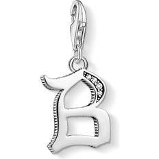 Thomas Sabo Charm Club Letter B Charm Pendant - Silver/White