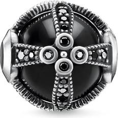 Thomas Sabo Royalty Bead Charm - Silver/Onyx