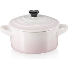 Le Creuset Minigryder Le Creuset Shell Pink Stoneware Petite Round med låg 10cm