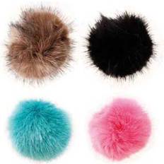 Multifarvet Pomponer Rico Faux Fur Pompom 5cm