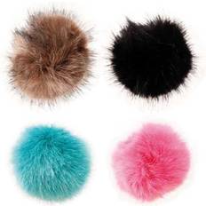 Rot Pom Pons Rico Faux Fur Pompom 13cm