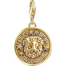 Thomas Sabo Charm Club Zodiac Sign Leo Charm Pendant - Gold/White