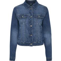 Cream Lisa Denim Jacket - Blue