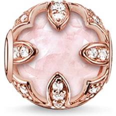 Or Rose Breloques et Pendentifs Thomas Sabo Bead lotus rose rose K0099-651-9 rosa/couleur or rose/blanc