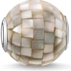 Grå Berlocker & Hängen Thomas Sabo Bead Charm - Silver/Mother of Pearl