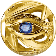 Herren - Vergoldet Charms & Anhänger Thomas Sabo Eye of Horus Bead Charm - Gold/Dark Blue