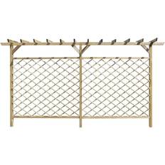 vidaXL Lattice Fence with Pergola 393.5x200cm