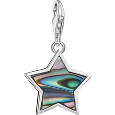 Pärlemor Berlocker & Hängen Thomas Sabo Charm Club Star Charm Pendant - Silver/Mother of Pearl