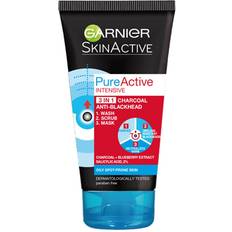 Garnier Ansiktsrens Garnier Skin Active Pure Active Intensive 3 in 1 Charcoal Anti-Blackhead Wash 150ml