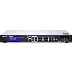 QNAP Interruttori QNAP QGD-1600P Gigabit Ethernet 10-100-1000 Nero-Grigio