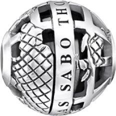 Thomas Sabo Karma Globe Bead Charm - Silver/Onyx