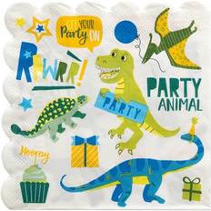 Stribede Papirservietter Hisab Joker Napkins Dinosaur 16-pack