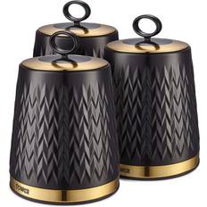 Jars Tower Empire Black Kitchen Container 3pcs 1.3L