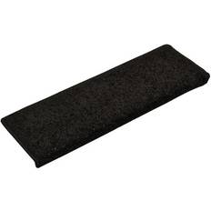 Alfombras de escalera vidaXL 134576 15-Pack Negro cm